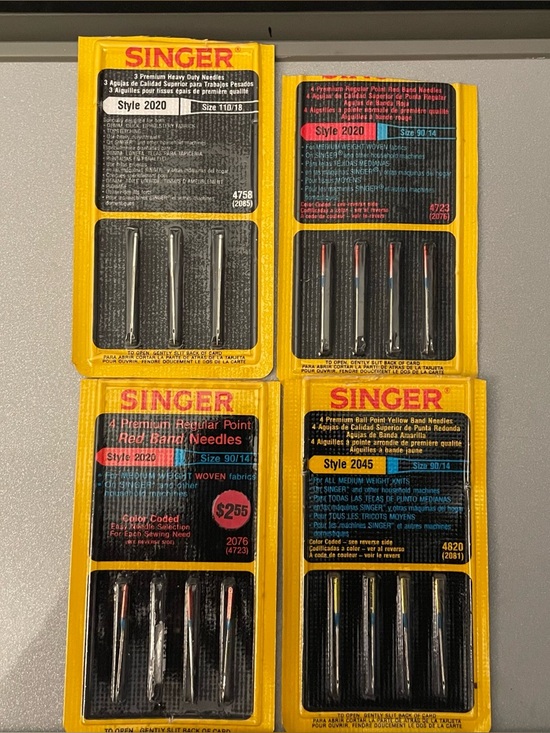 SINGER Style 2020 2045 Sewing Machine Needles Lot Regular Ball Point Heavy Duty - Picture 6 of 9